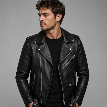 Chaqueta motera para hombre