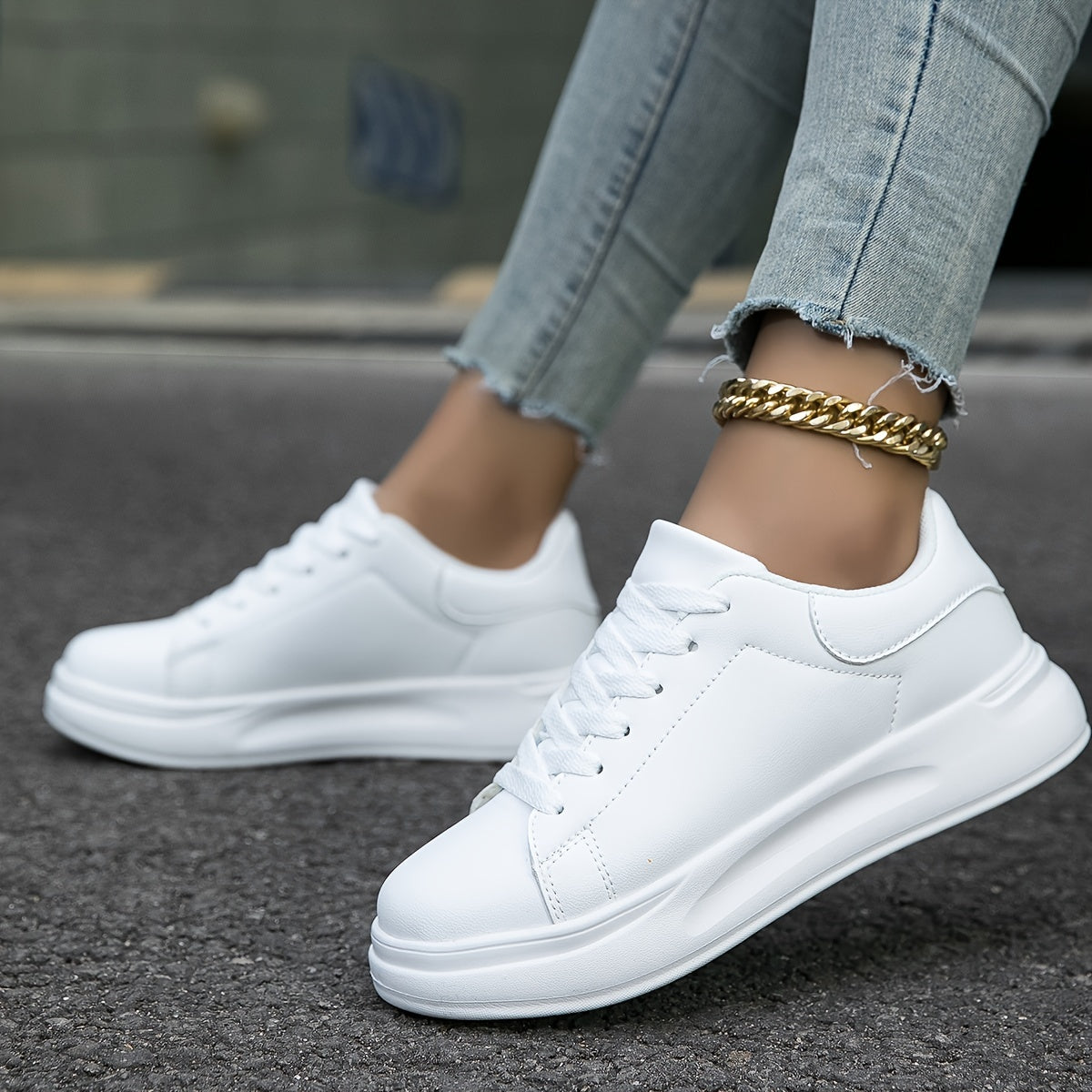 Layla - Zapatillas blancas para mujer para un estilo diario