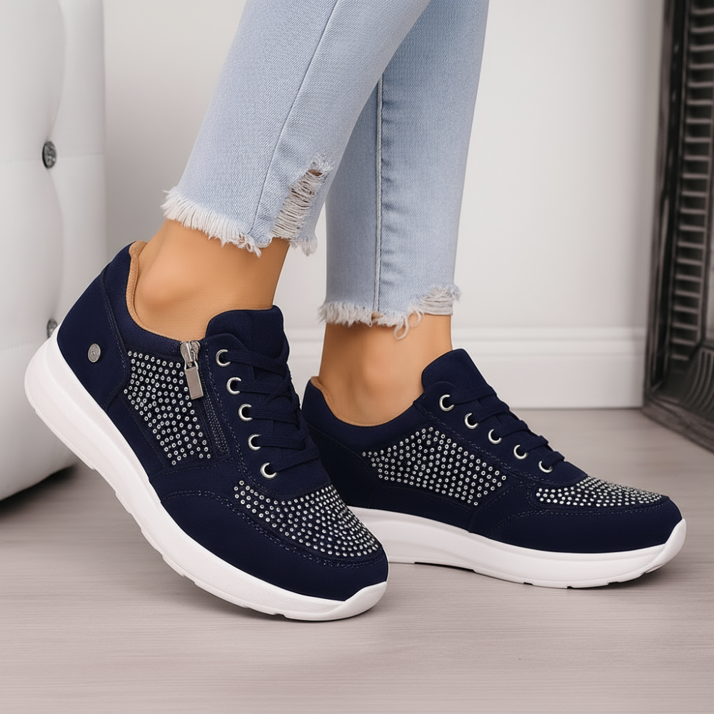 Ava - Zapatillas con Cierre de Cremallera