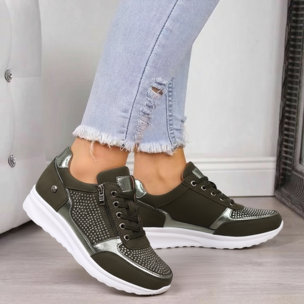 Ava - Zapatillas con Cierre de Cremallera