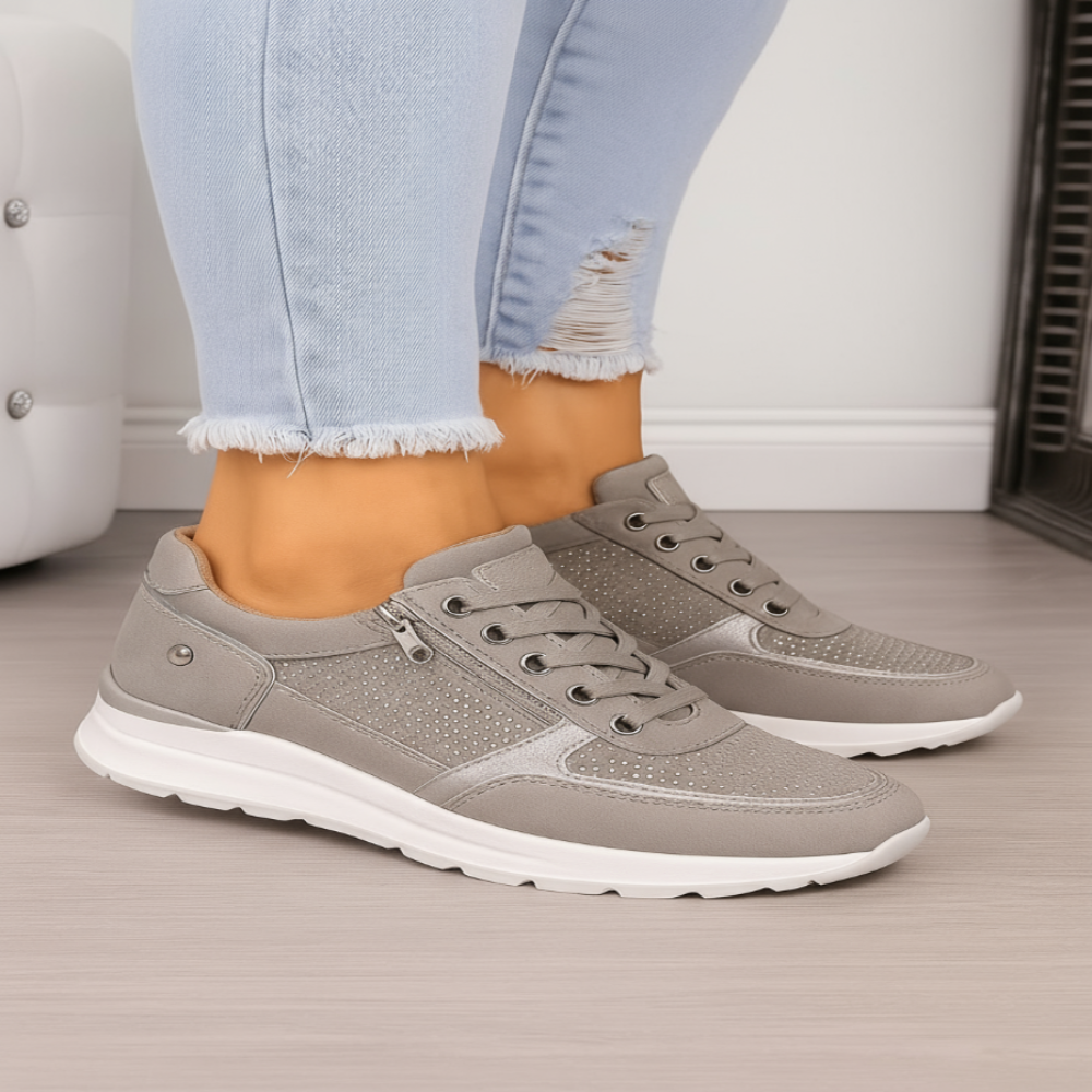Ava - Zapatillas con Cierre de Cremallera