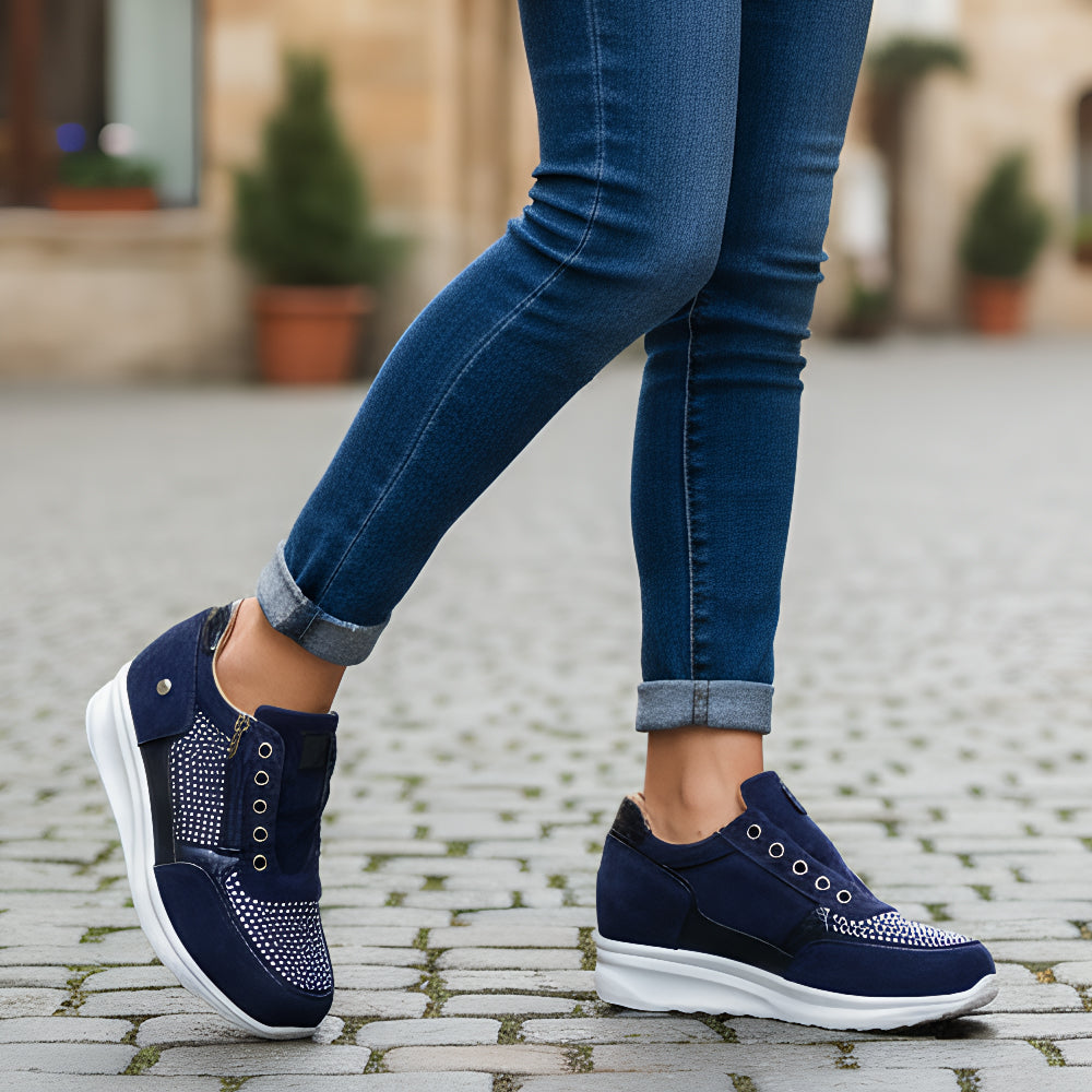 Ava - Zapatillas con Cierre de Cremallera