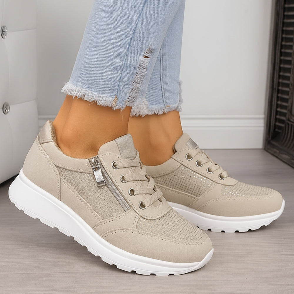 Ava - Zapatillas con Cierre de Cremallera