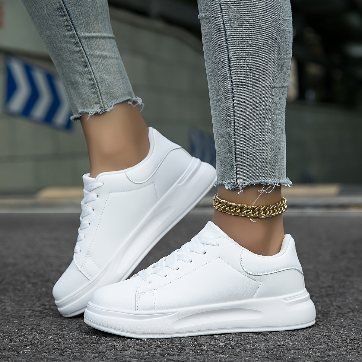 Layla - Zapatillas blancas para mujer para un estilo diario