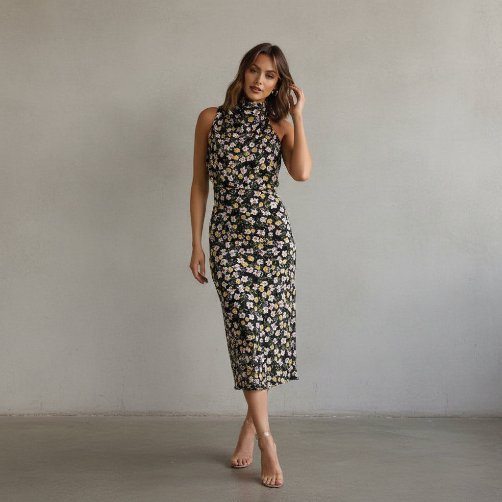 Juris - Elegante vestido largo brillante para ocasiones especiales