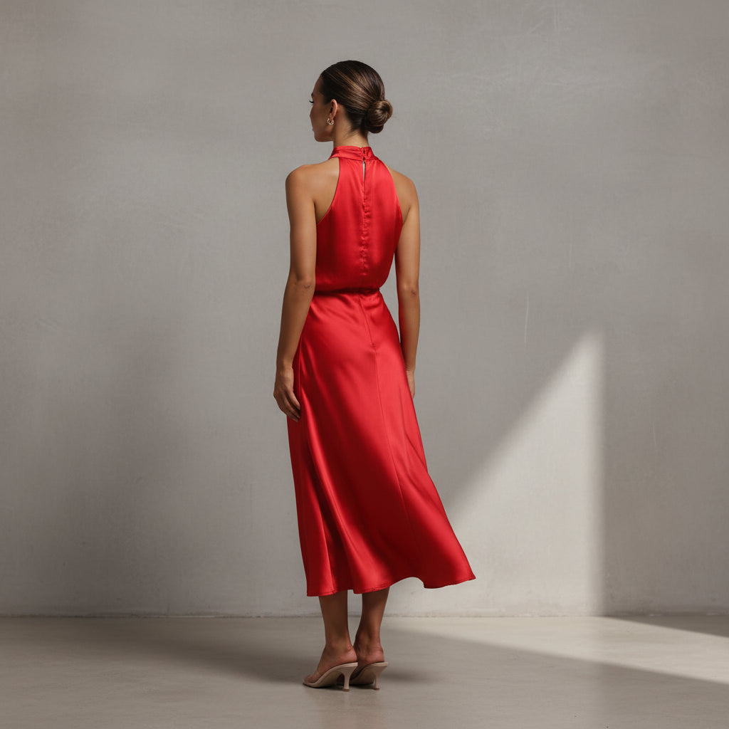 Juris - Elegante vestido largo brillante para ocasiones especiales