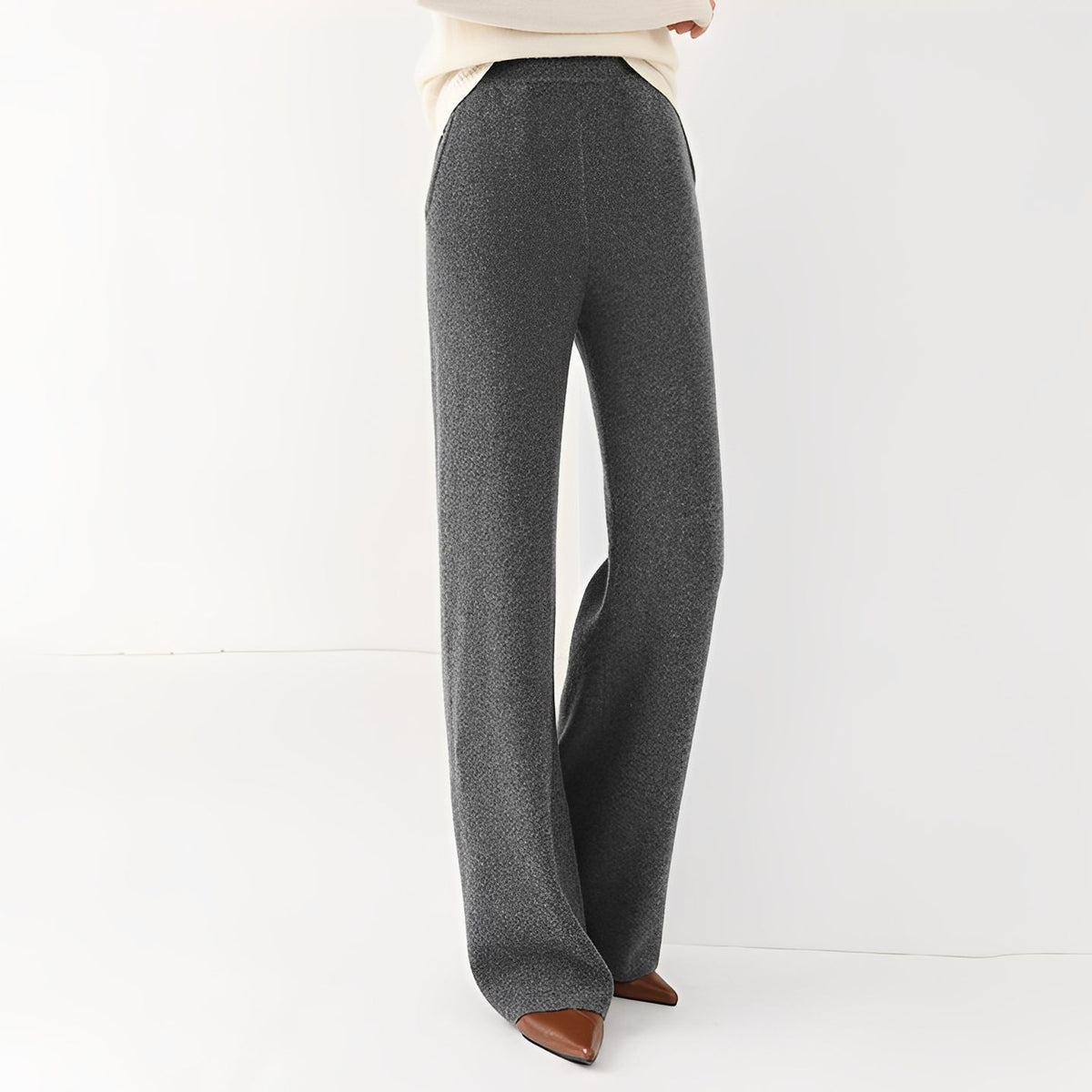 Jamie - Pantalones Formales de Cintura Alta