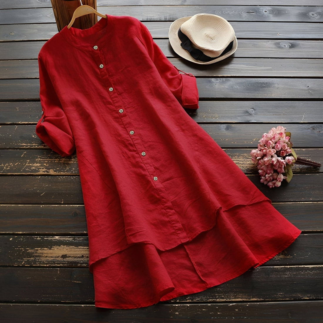 Mildred - Vestido Elegante con Botones