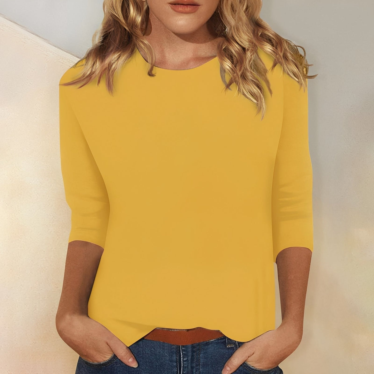 Katherina - Camiseta cómoda de cuello redondo