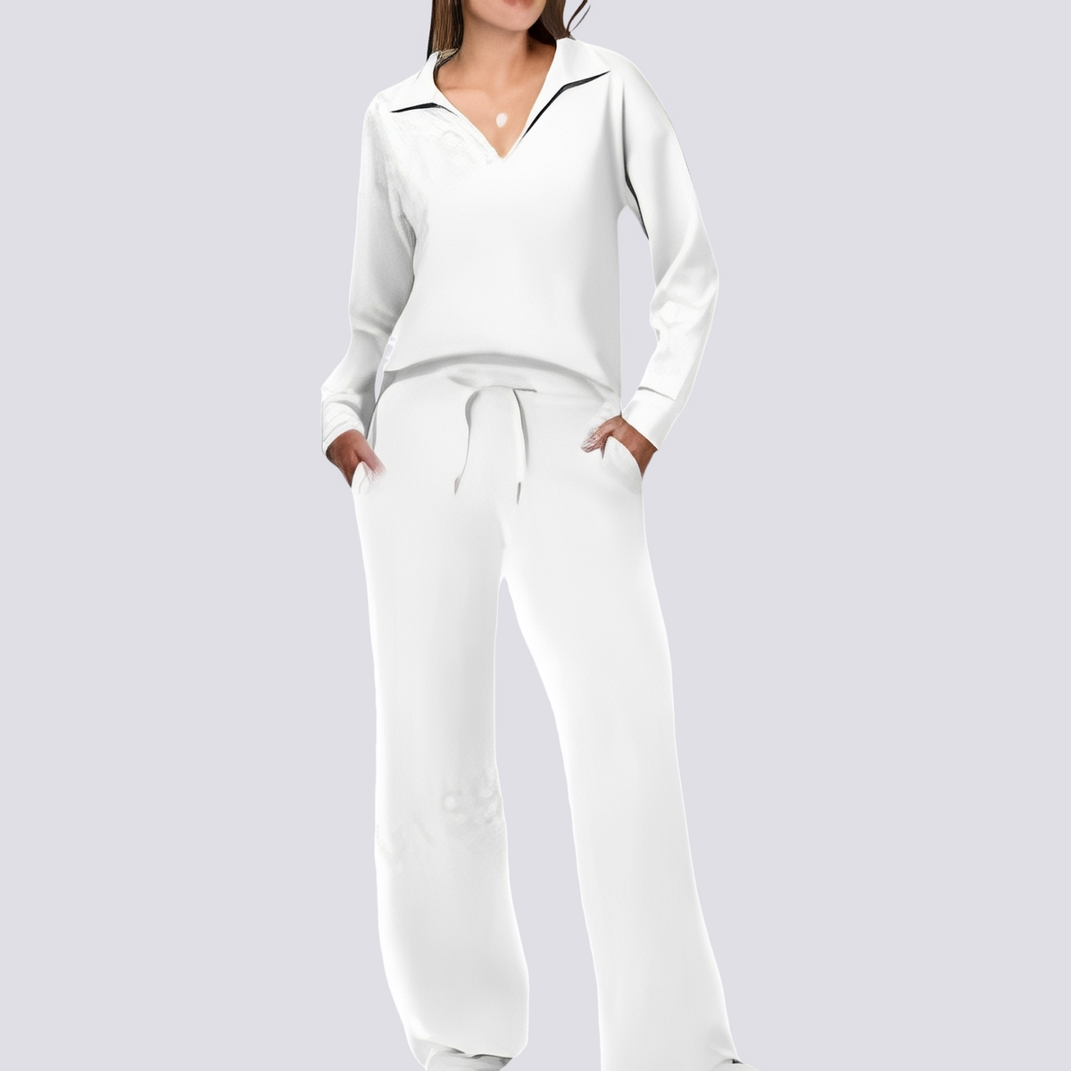 Tiana - Conjunto de ropa de descanso casual y cómodo para damas