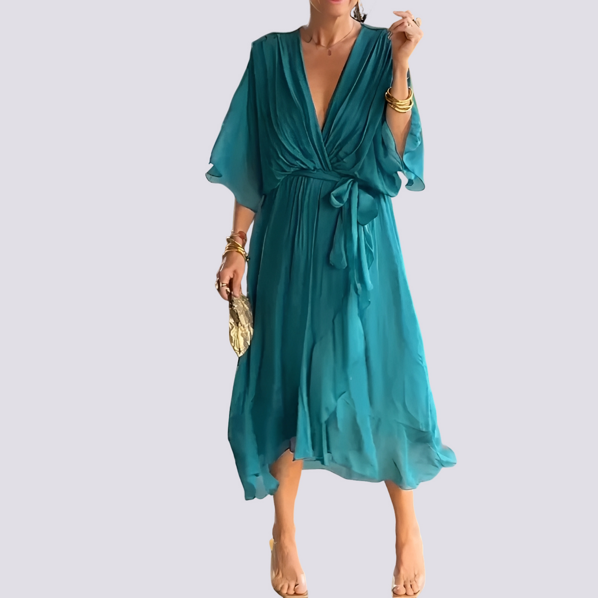 Jane - Vestido Irregular con Cuello en V