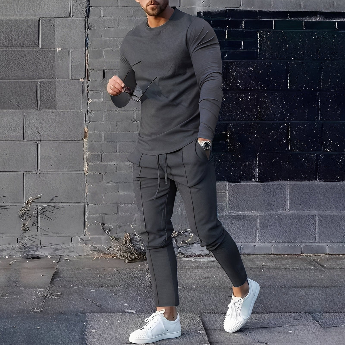 Adelard - Conjunto de hombre compuesto por suéter y pantalones