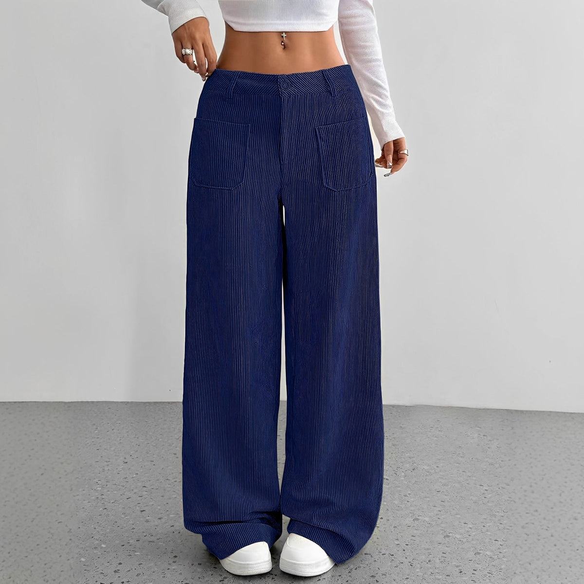 Isabelle - Pantalones de Pana de Tiro Alto