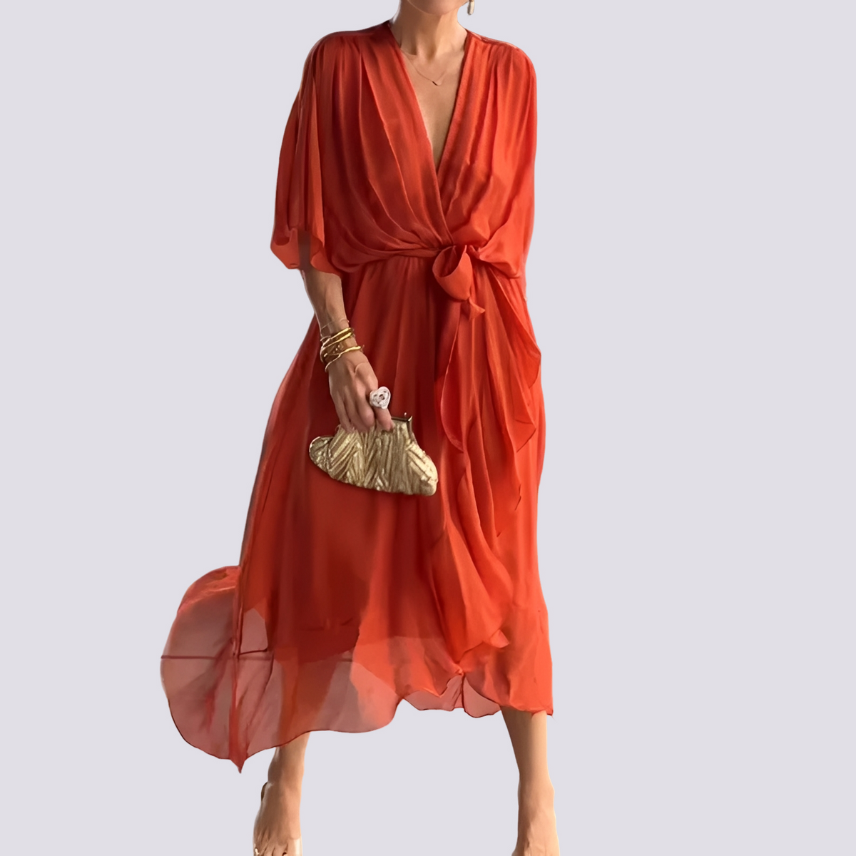 Jane - Vestido Irregular con Cuello en V
