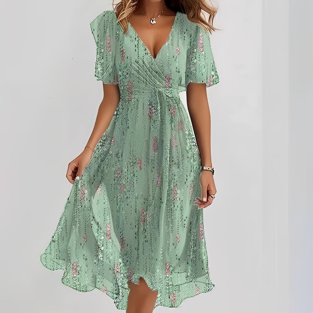 Emelia - Vestido de Chifón Floral