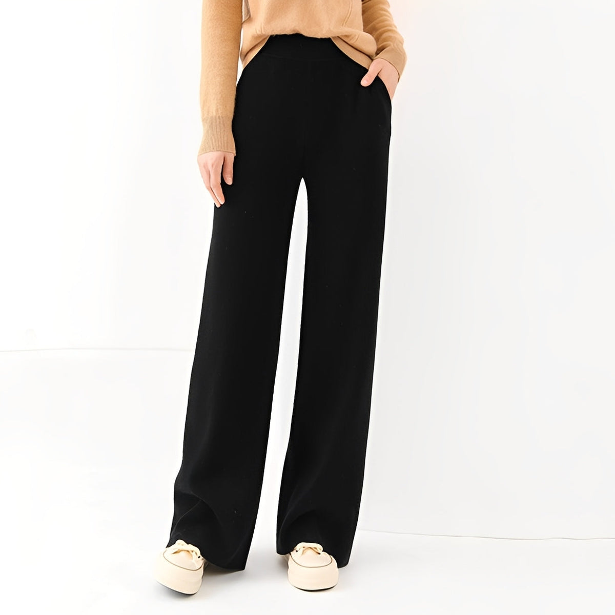 Jamie - Pantalones Formales de Cintura Alta