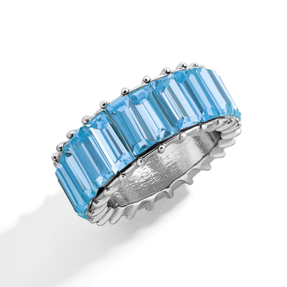 Naya – Anillo geométrico contemporáneo de aleación colorida