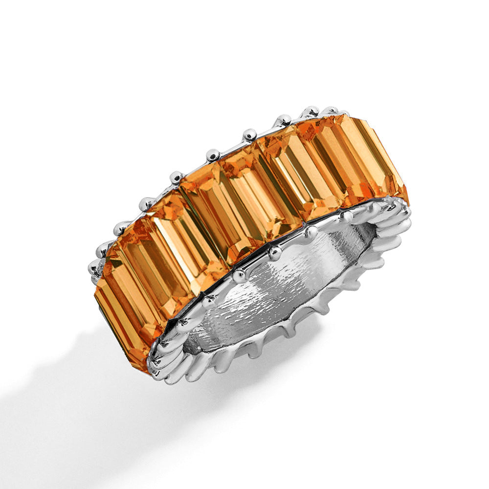 Naya – Anillo geométrico contemporáneo de aleación colorida