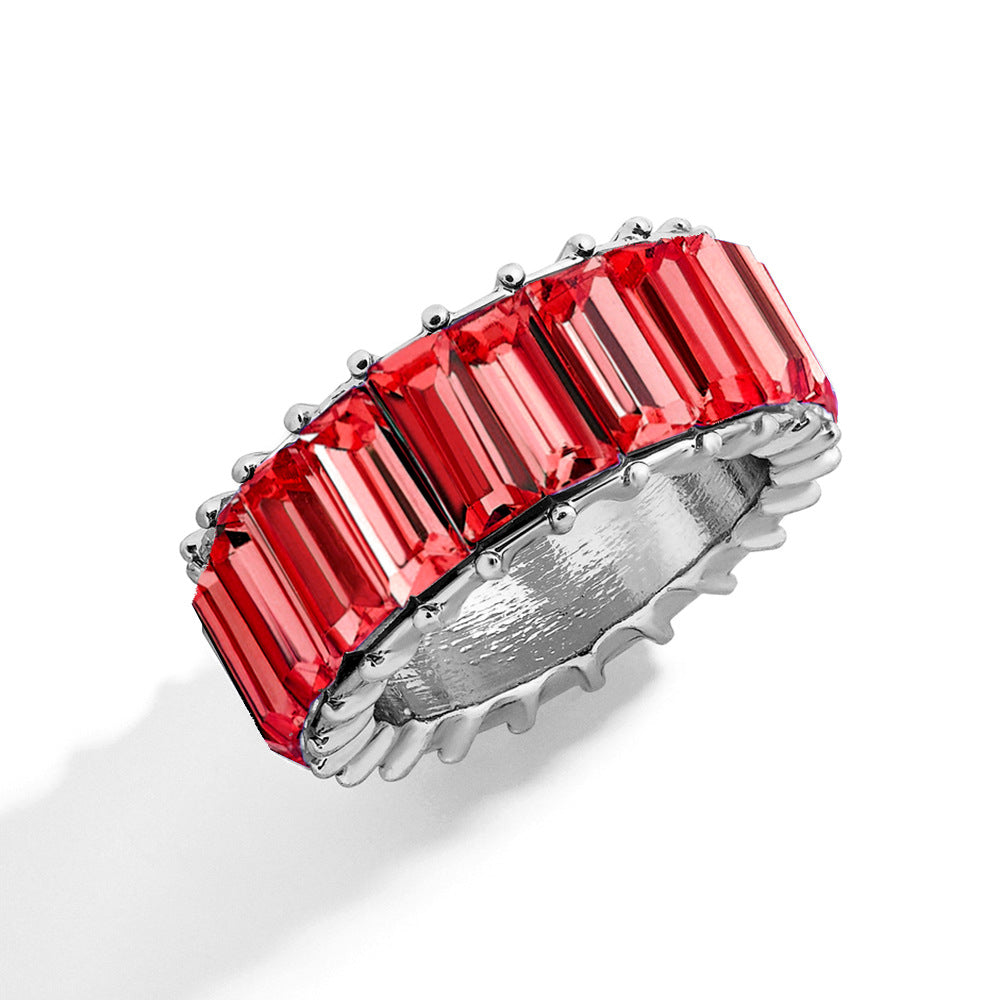 Naya – Anillo geométrico contemporáneo de aleación colorida