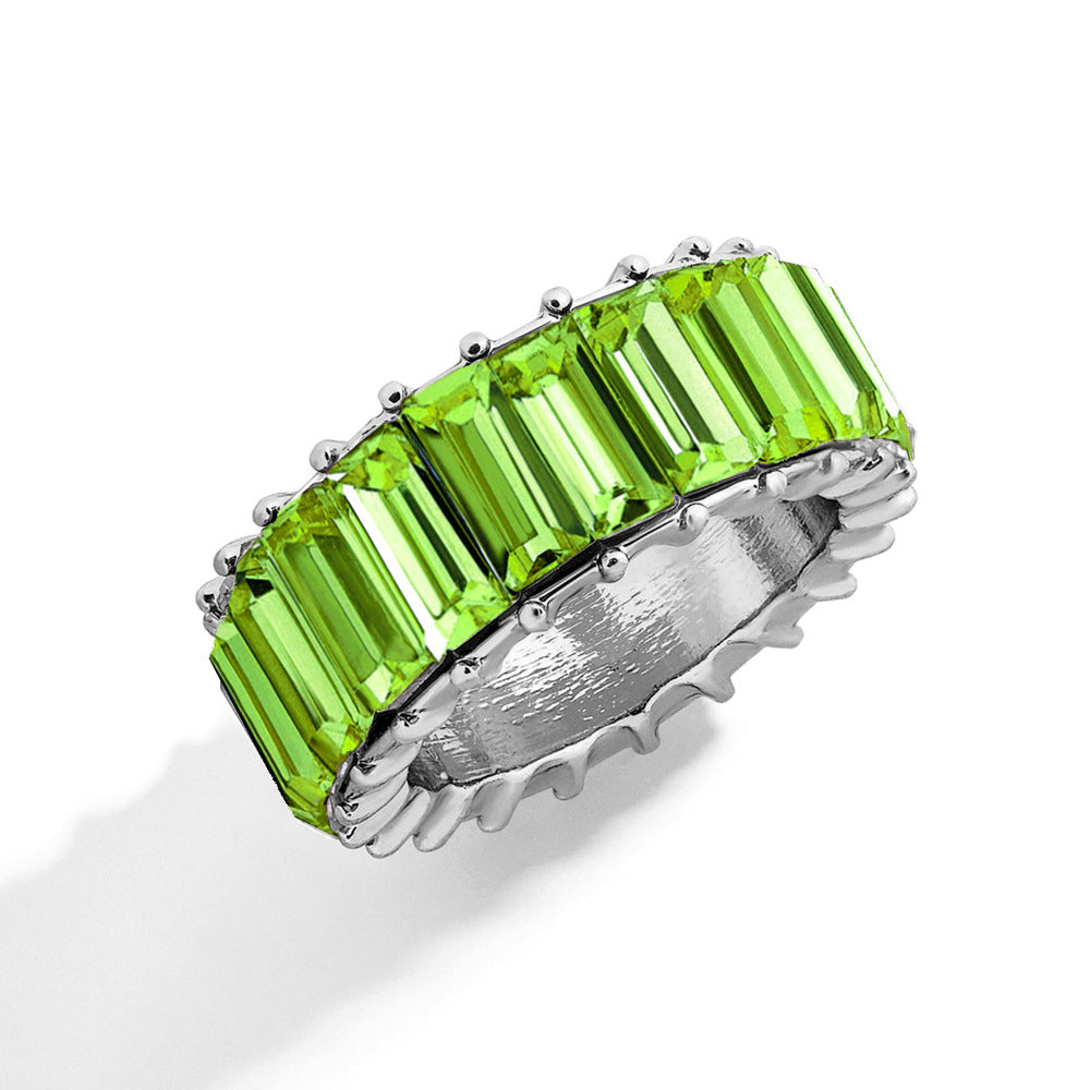 Naya – Anillo geométrico contemporáneo de aleación colorida