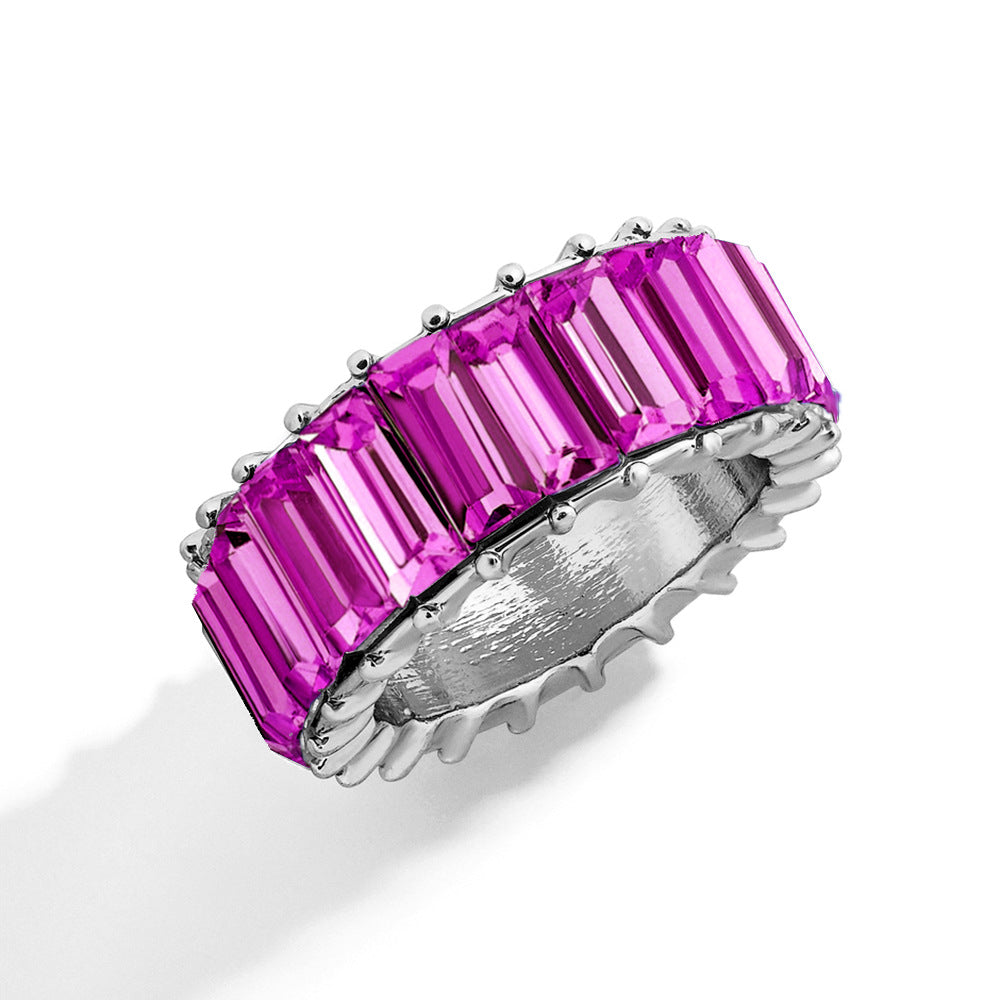 Naya – Anillo geométrico contemporáneo de aleación colorida