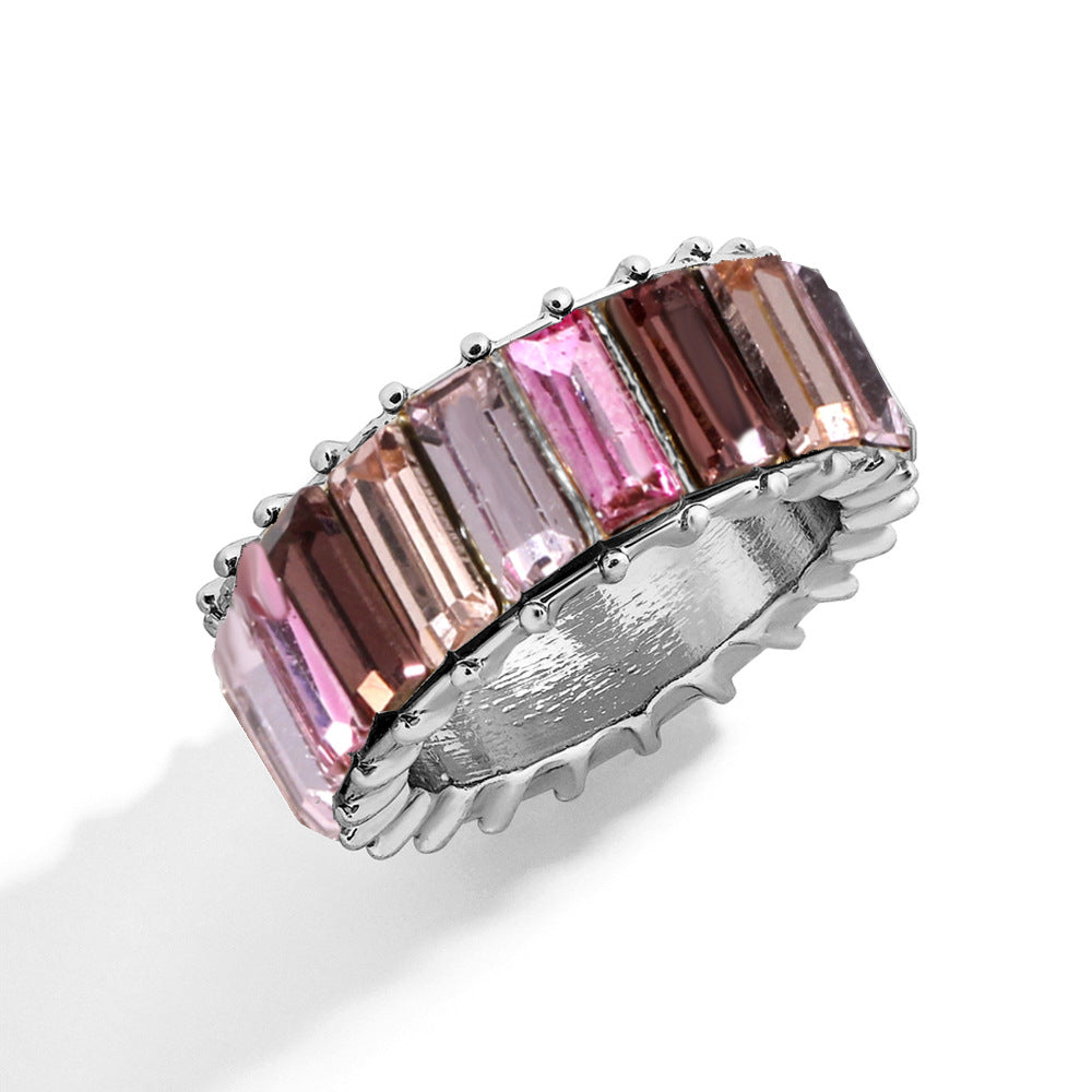 Naya – Anillo geométrico contemporáneo de aleación colorida