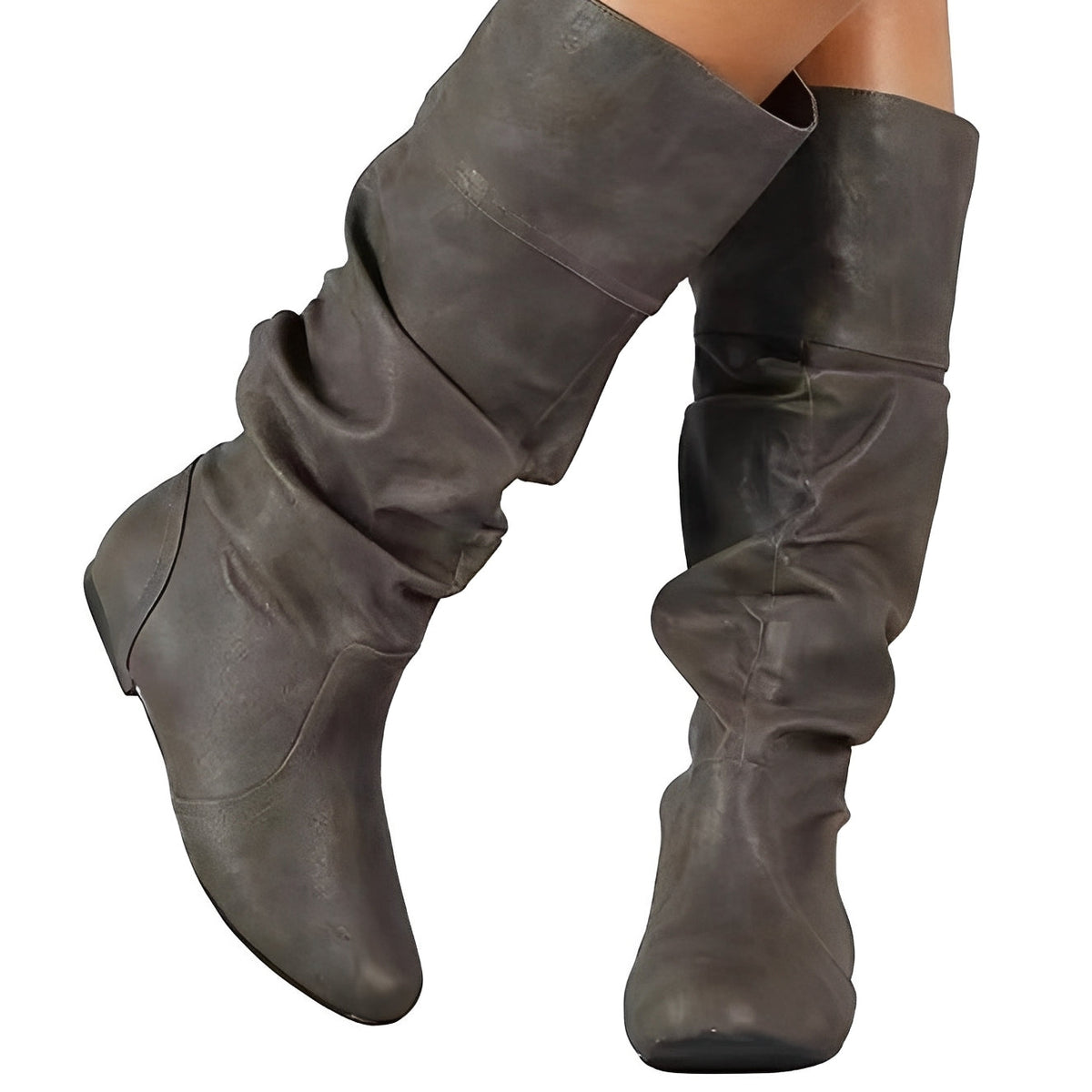 Lucia - Botas Planas Sin Cordones