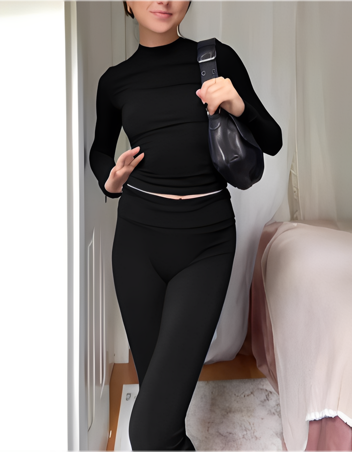 Sally - Conjunto de Estar en Casa Mujer - Atuendo Casual Ajustado