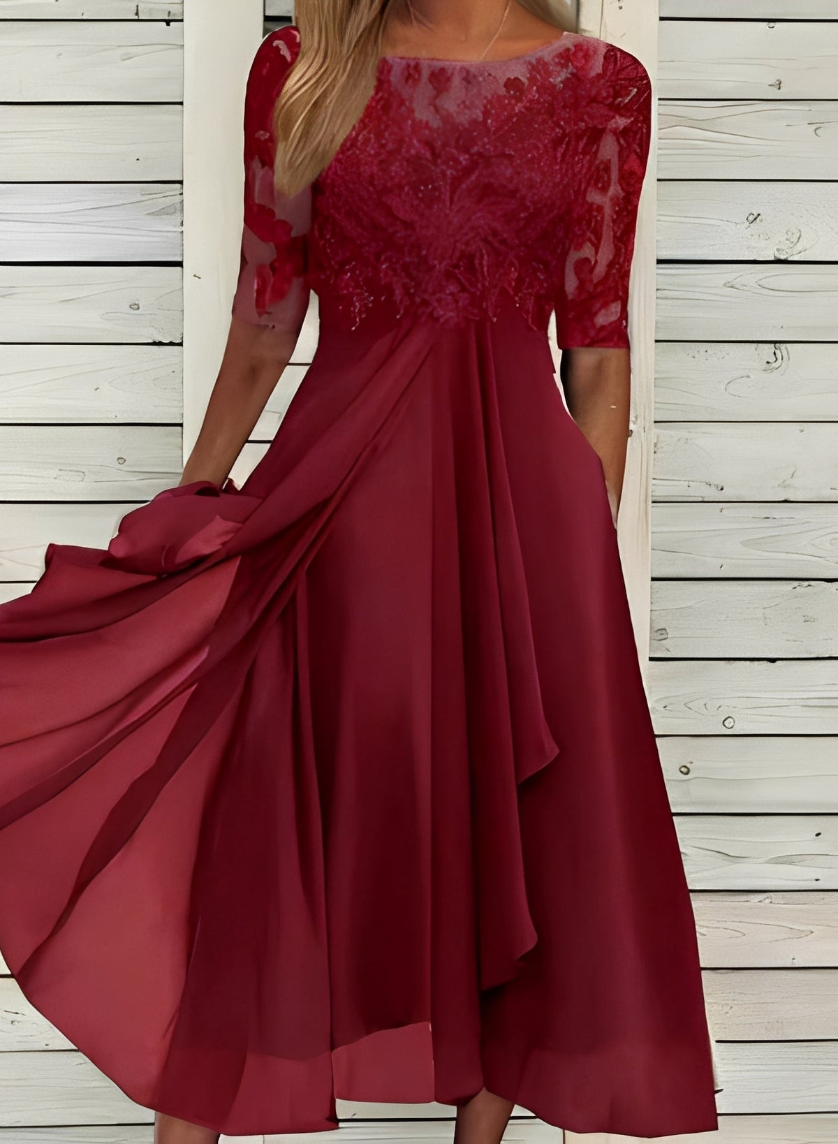 Lena – Vestido midi para mujer – Cómodo y elegante