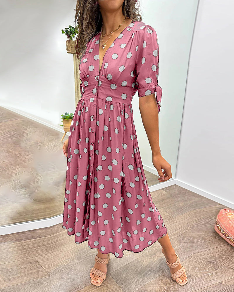 Penelope - Vestido midi de dama con puntos