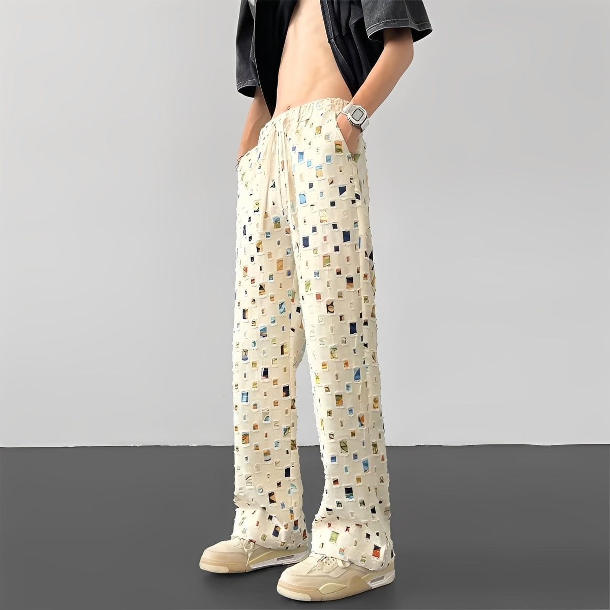 Tyrone - Pantalones de Corte Recto Elegantes