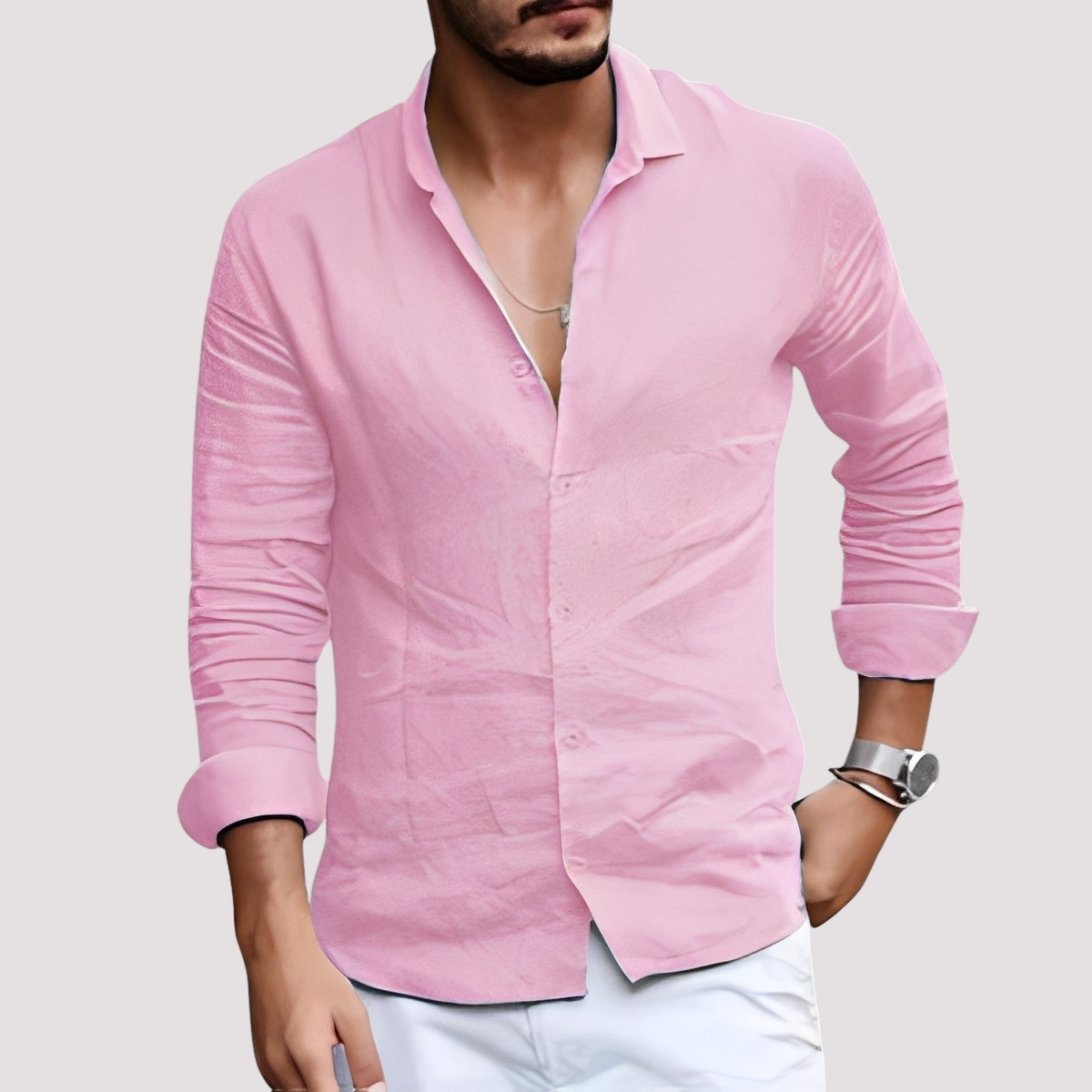 Dale – Camisa de manga larga para hombre – Informal y casual