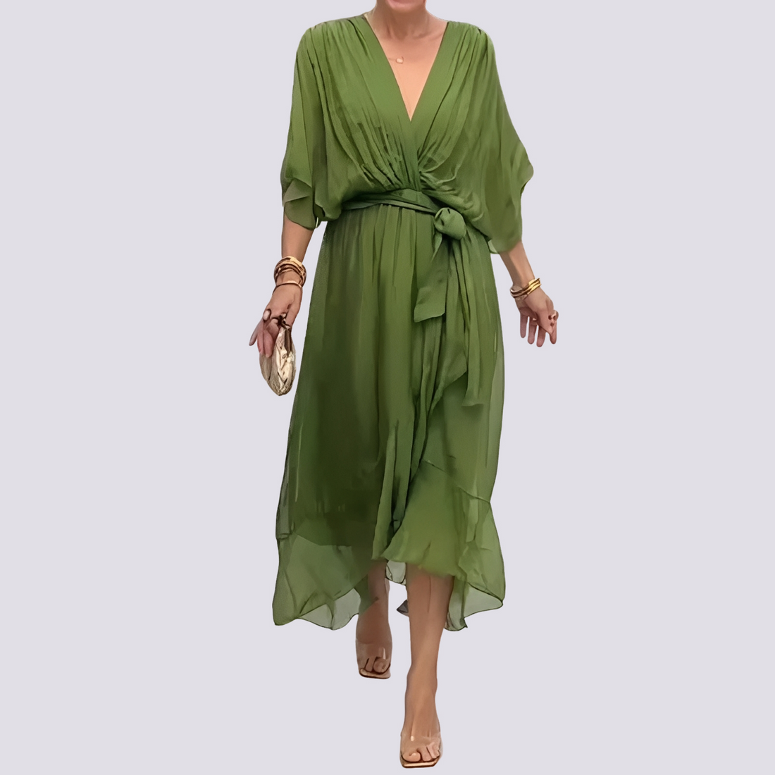 Jane - Vestido Irregular con Cuello en V