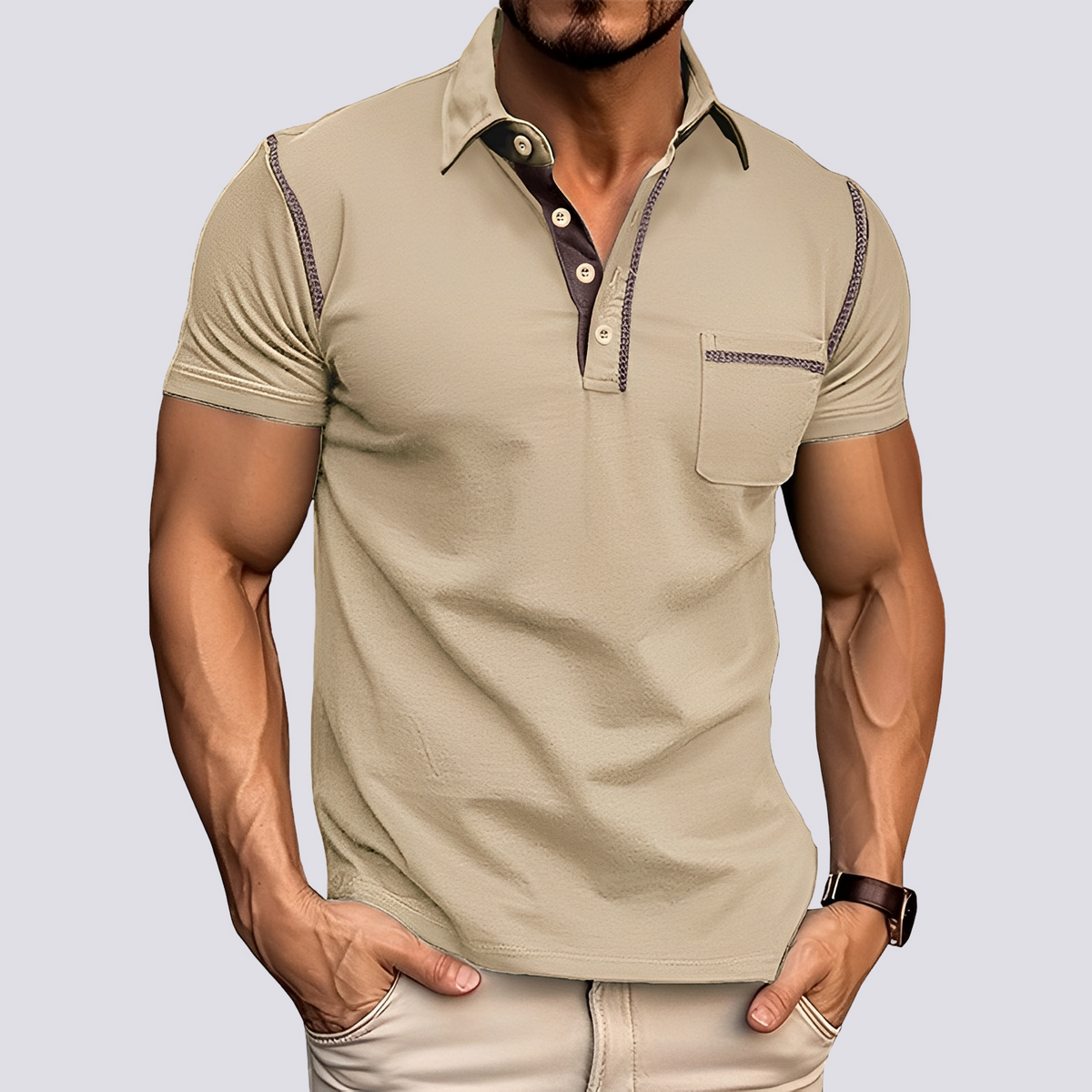Stefan - Polo elegante y transpirable para hombres