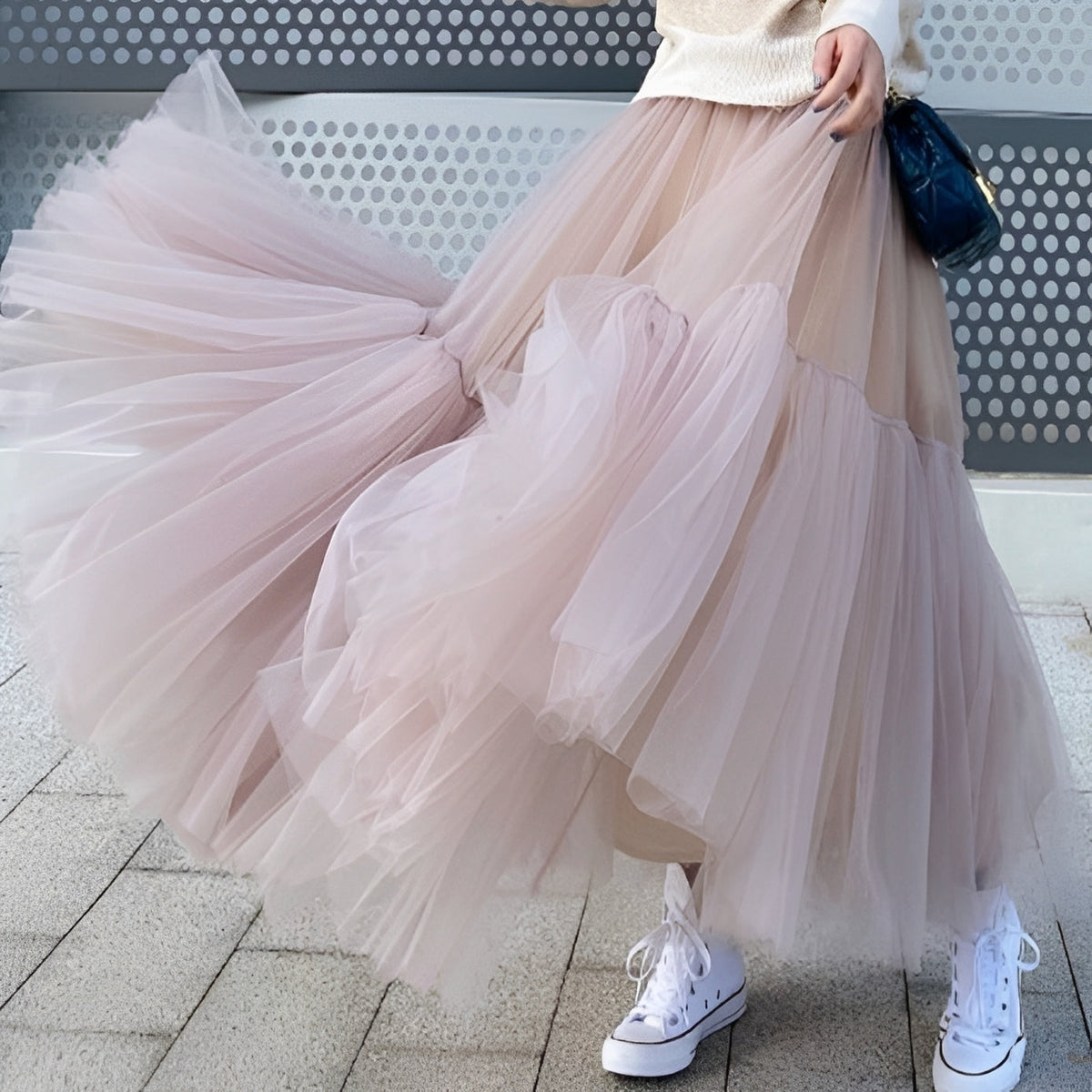 Madeline - Elegante falda con volantes para damas