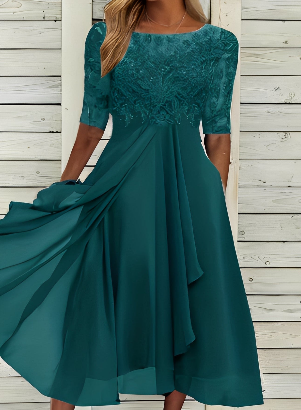 Lena – Vestido midi para mujer – Cómodo y elegante