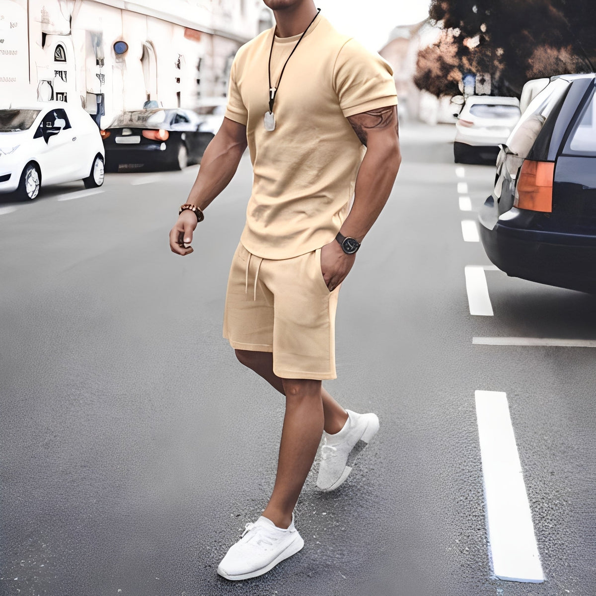 Stevie - Conjunto de Dos Piezas Hombre - para Ropa de Ocio Casual