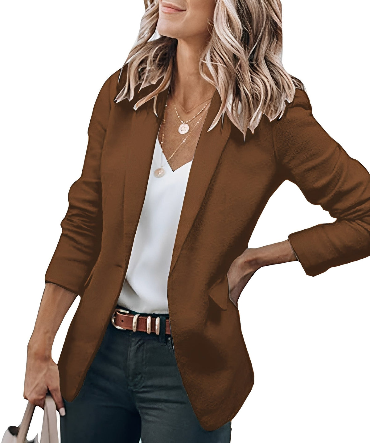 Fannia - Elegante chaqueta de un solo botón para damas