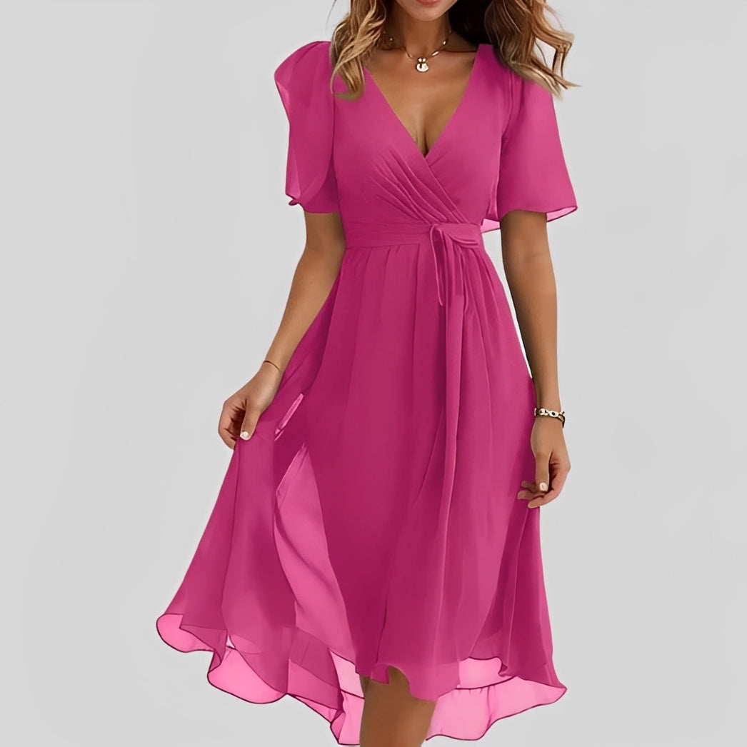 Emelia - Vestido de Chifón Floral
