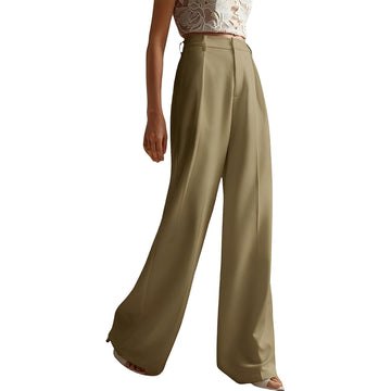 Elaida - Pantalones Casuales de Pierna Ancha