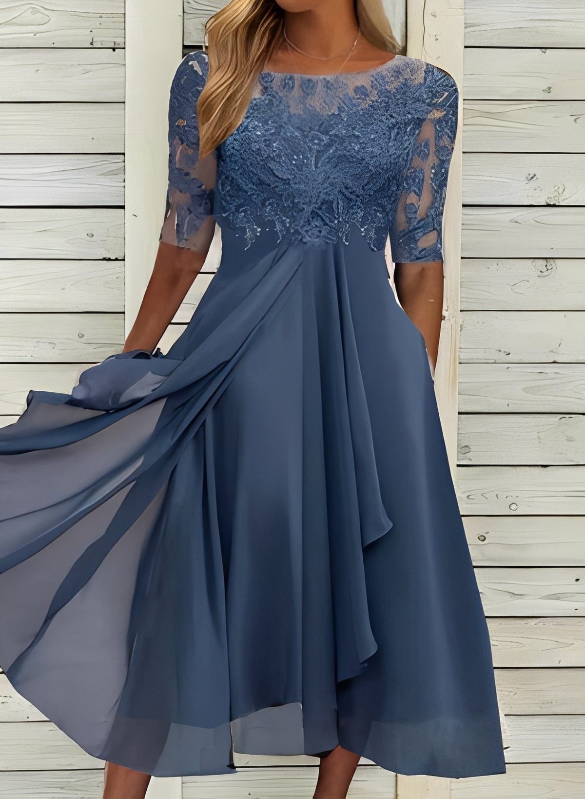Lena – Vestido midi para mujer – Cómodo y elegante