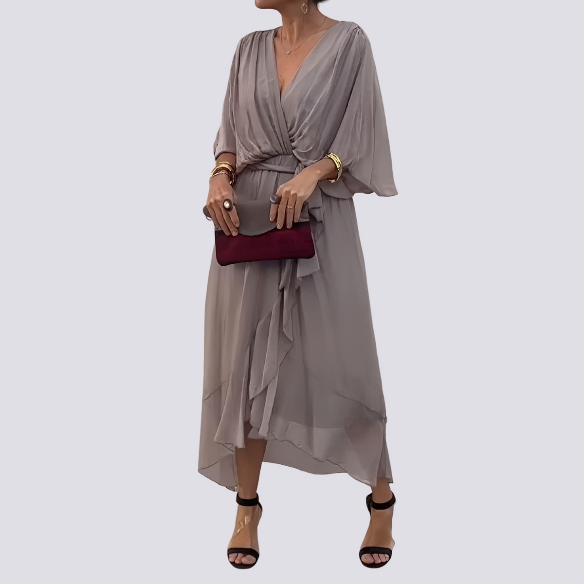 Jane - Vestido Irregular con Cuello en V