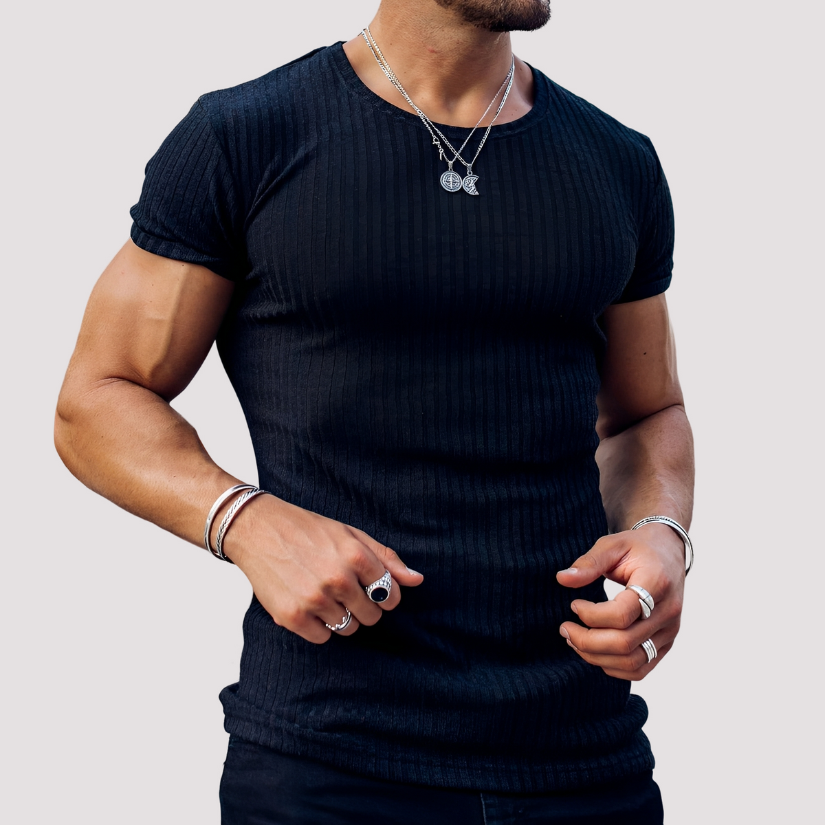 Jack - Camisetas Elásticas de Ajuste Delgado