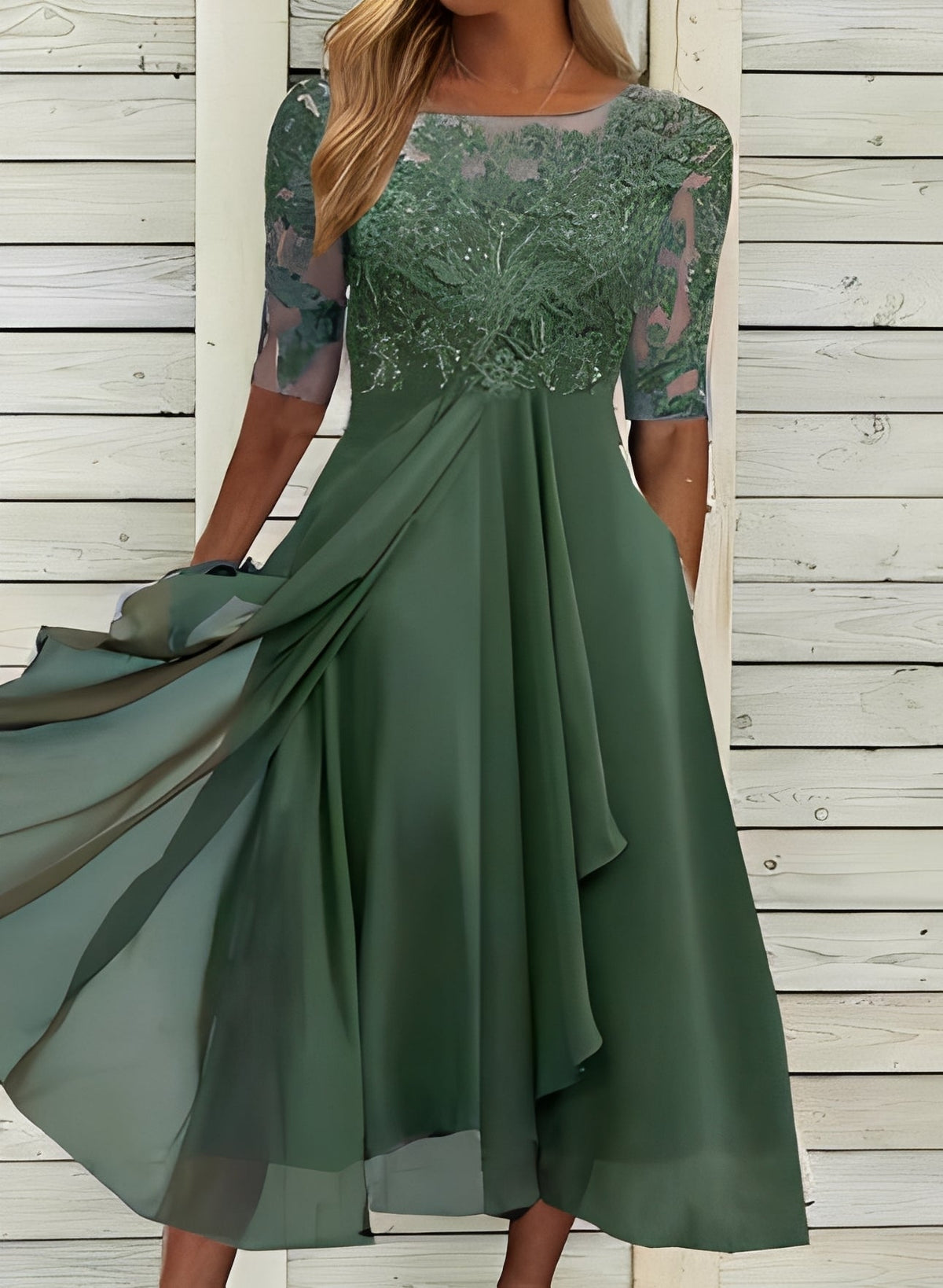 Lena – Vestido midi para mujer – Cómodo y elegante