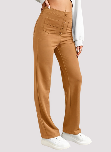 Tianna - Pantalones de Tiro Alto Elegantes