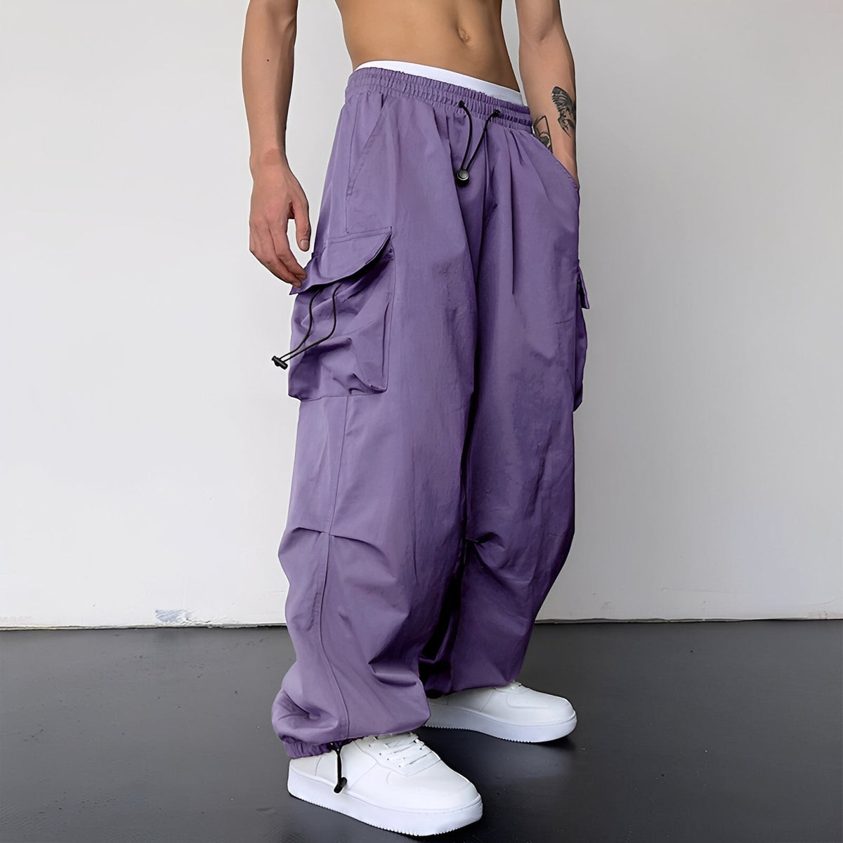 Kaleb - Pantalones cargo baggy de moda para hombres