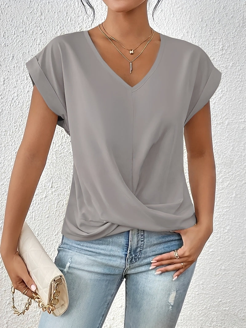 Lucie – Camiseta de mujer con cuello en V – para el día a día