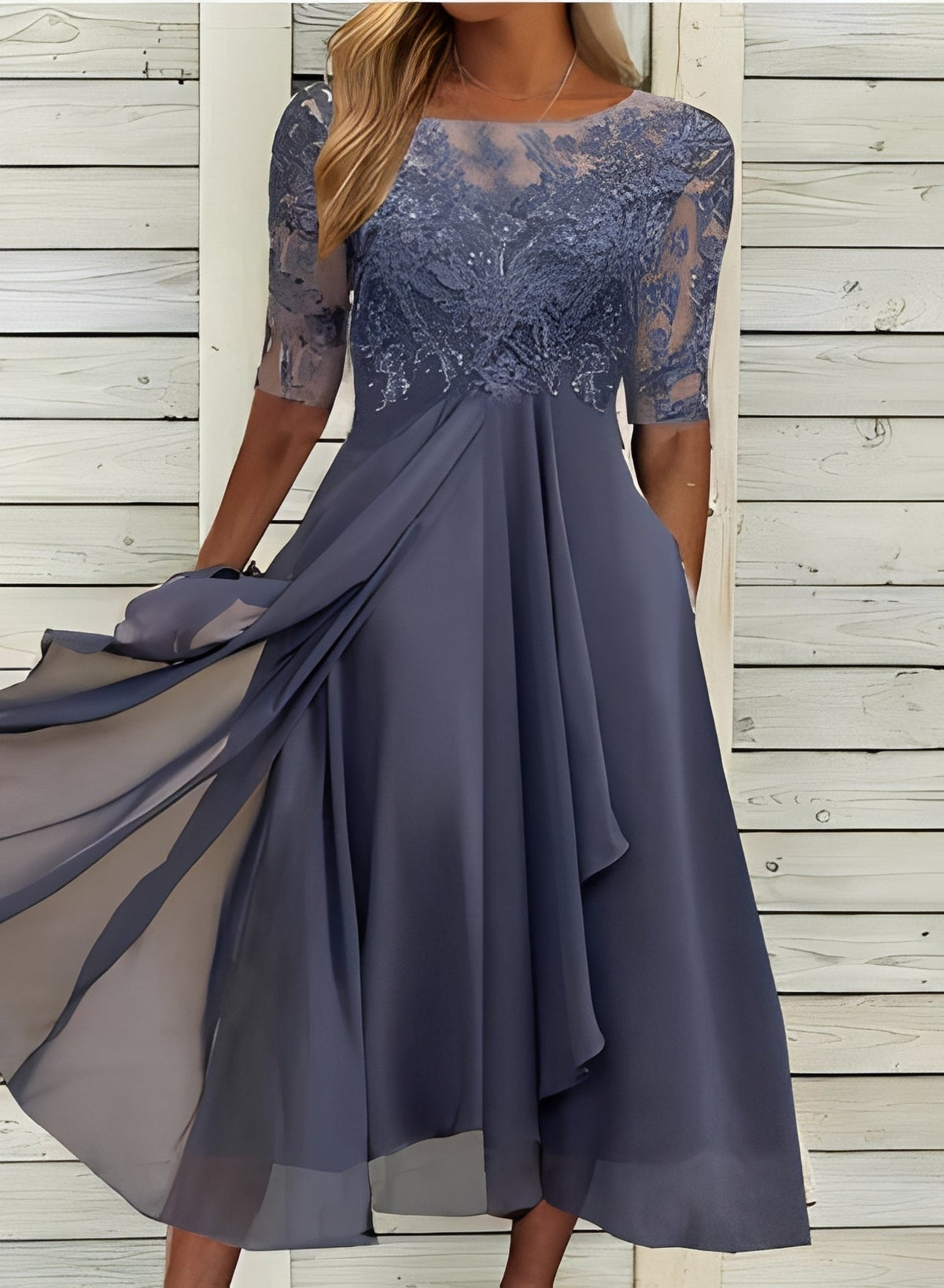 Lena – Vestido midi para mujer – Cómodo y elegante