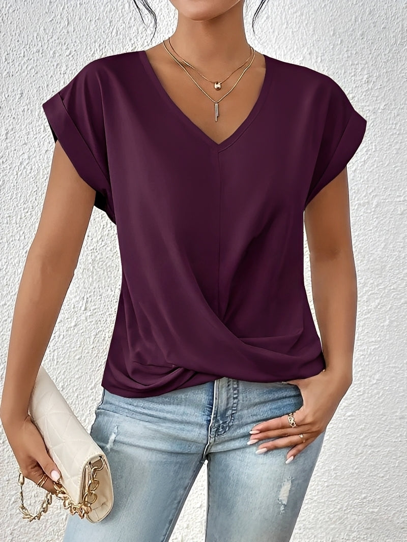Lucie – Camiseta de mujer con cuello en V – para el día a día
