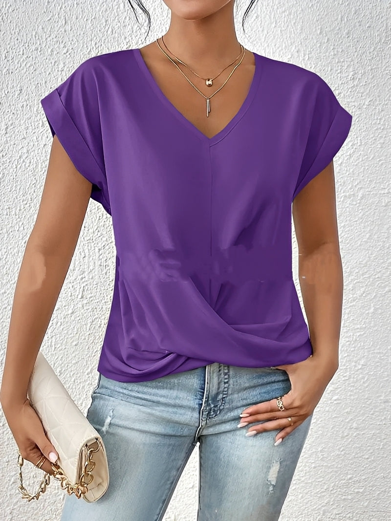 Lucie – Camiseta de mujer con cuello en V – para el día a día